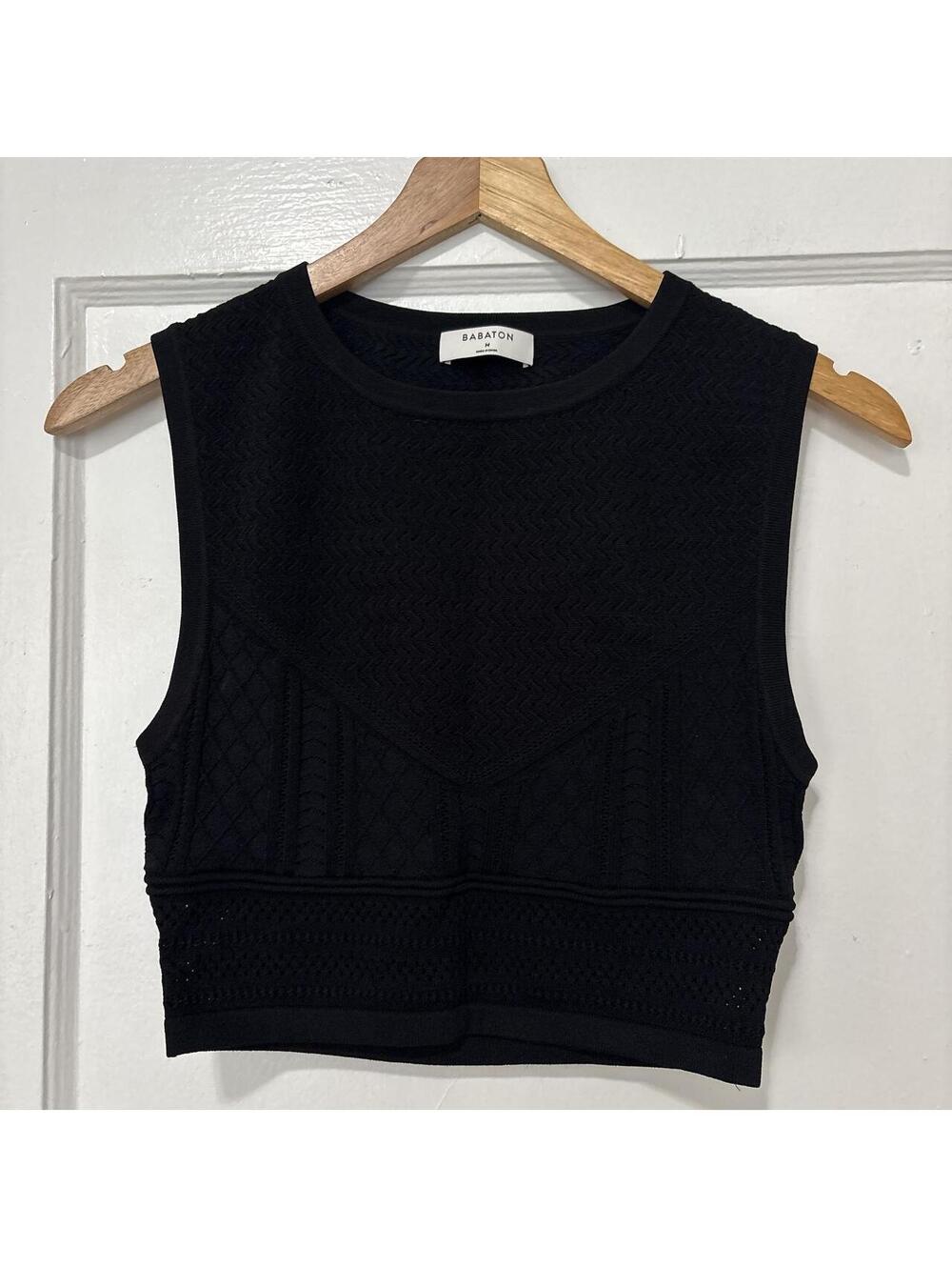 Aritzia Women's Black Crop-top
